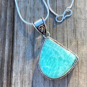 Amazonite Silver Necklace